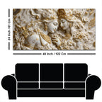 Celestial Couple in Floral Elegance 3D Canvas Wall Painting