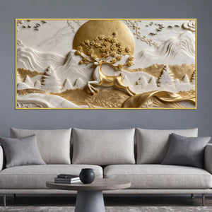 Celestial Deer with Blooming Antlers 3D Canvas Wall Painting