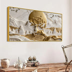 Celestial Deer with Blooming Antlers 3D Canvas Wall Painting