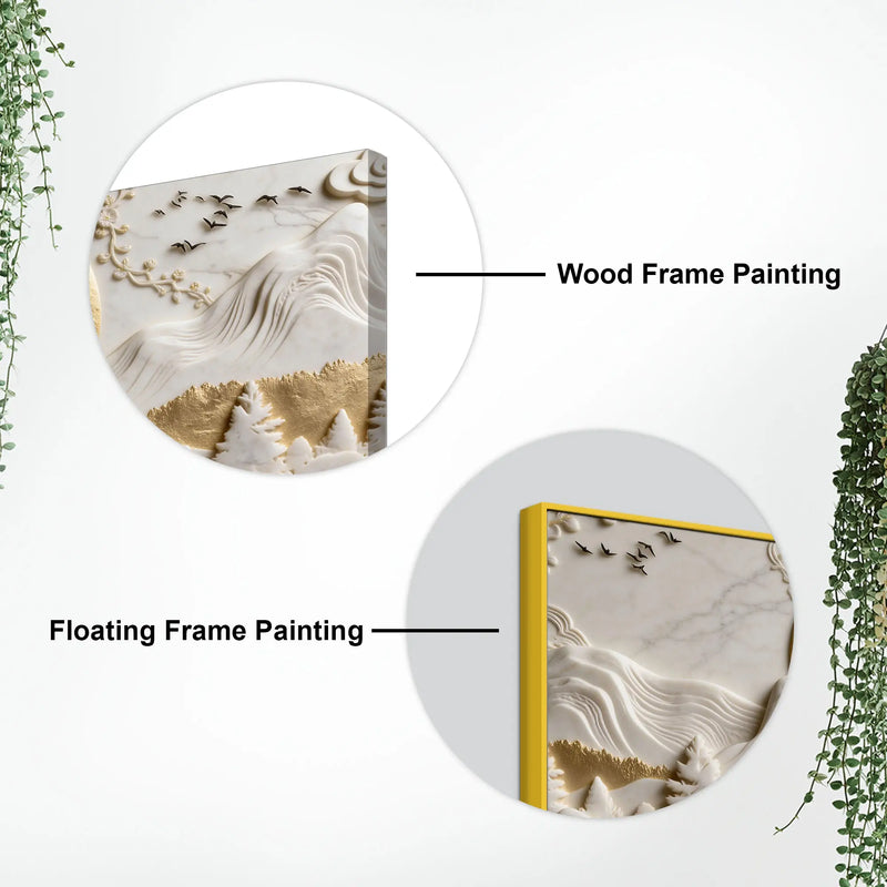 Celestial Deer with Blooming Antlers 3D Canvas Wall Painting