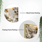 Celestial Enchanted Couple Eternal Bond Marble-Inspired 3D Canvas Wall Painting