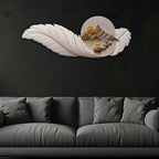 Celestial Feather Landscape Crystal Glass Backlit LED Painting