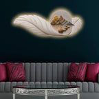 Celestial Feather Landscape Crystal Glass Backlit LED Painting