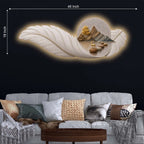Celestial Feather Landscape Crystal Glass Backlit LED Painting