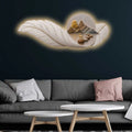 Celestial Feather Landscape Crystal Glass Backlit LED Wall Art