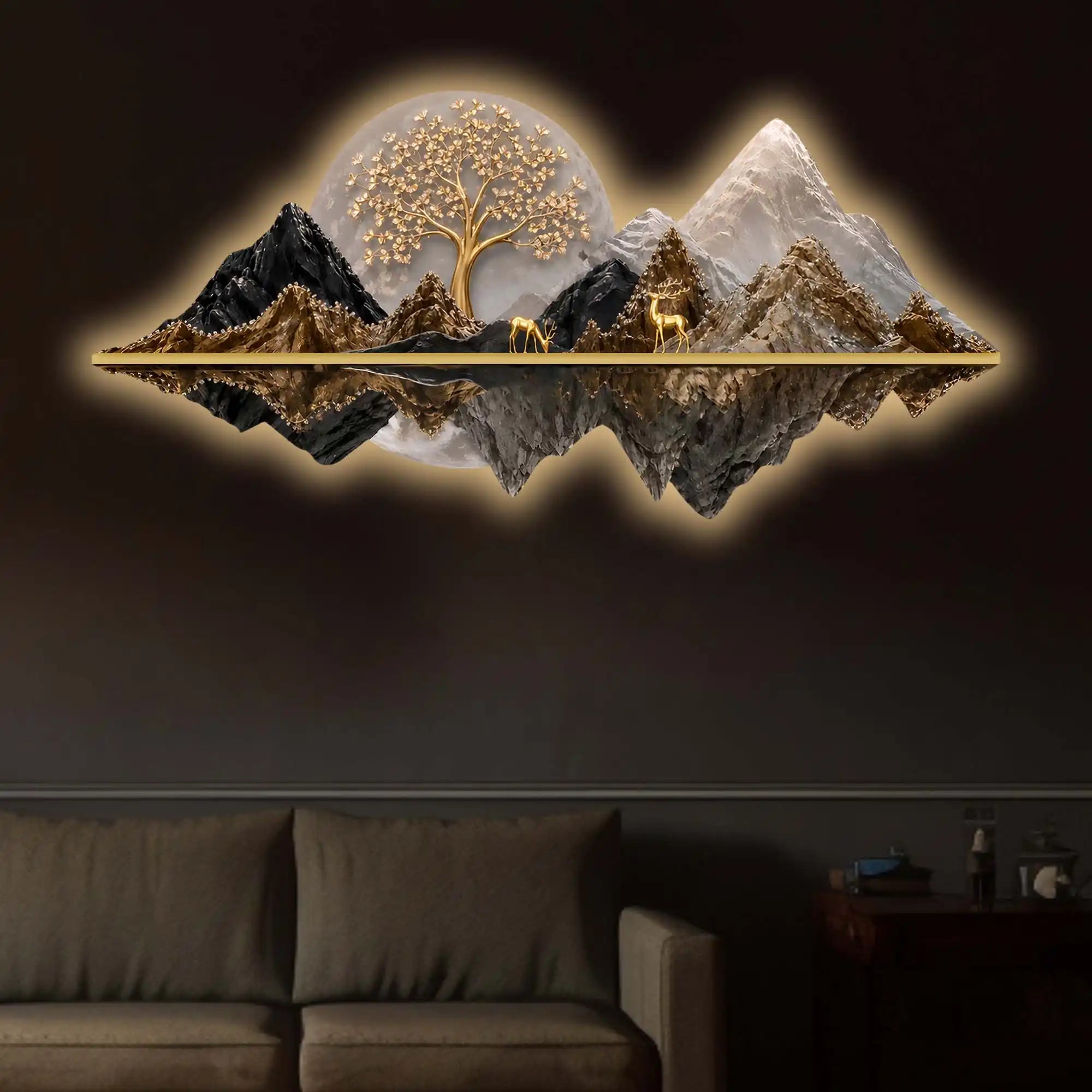 Crystal Glass Backlit LED Wall Art