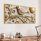 Celestial White Bird 3D Canvas Wall Painting