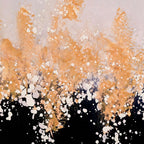 Celestial Symphony Hand Painted Wall Painting with Floating Frame