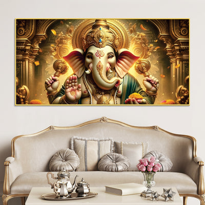 charming-lord-shri-ganeshji-spiritual-canvas-wall-painting-for-home