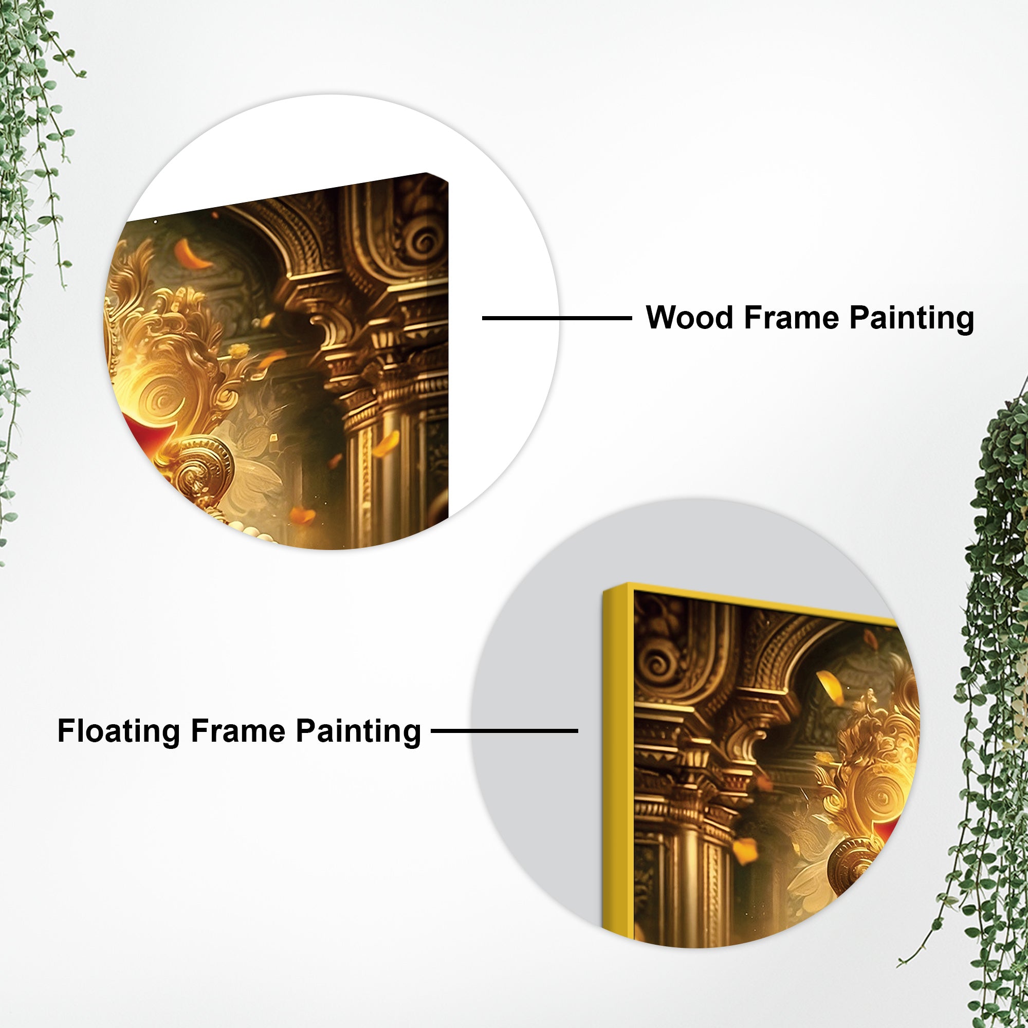 Charming Lord Shri Ganeshji Spiritual Canvas Wall Painting for Home & Office Decoration – Modern Religious Wall Art