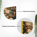 Charming Royal Peacock in a Soft Floral Paradise Canvas Wall Painting