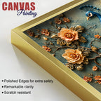 Charming Royal Peacock on Floral Branch 3D Canvas Wall Painting