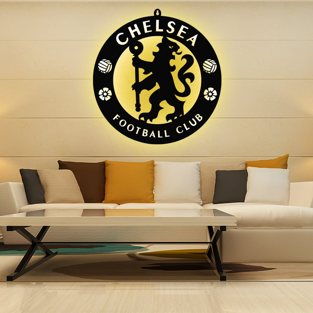 Chelsea Football Club LED Wall Hanging Light for Fan Wall Decor