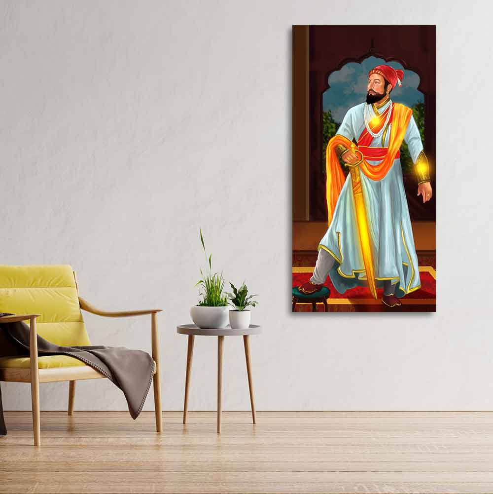 Chhatrapati Shivaji Maharaj Canvas Wall Painting