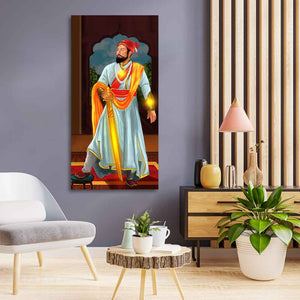 Chhatrapati Shivaji Maharaj Canvas Wall Painting