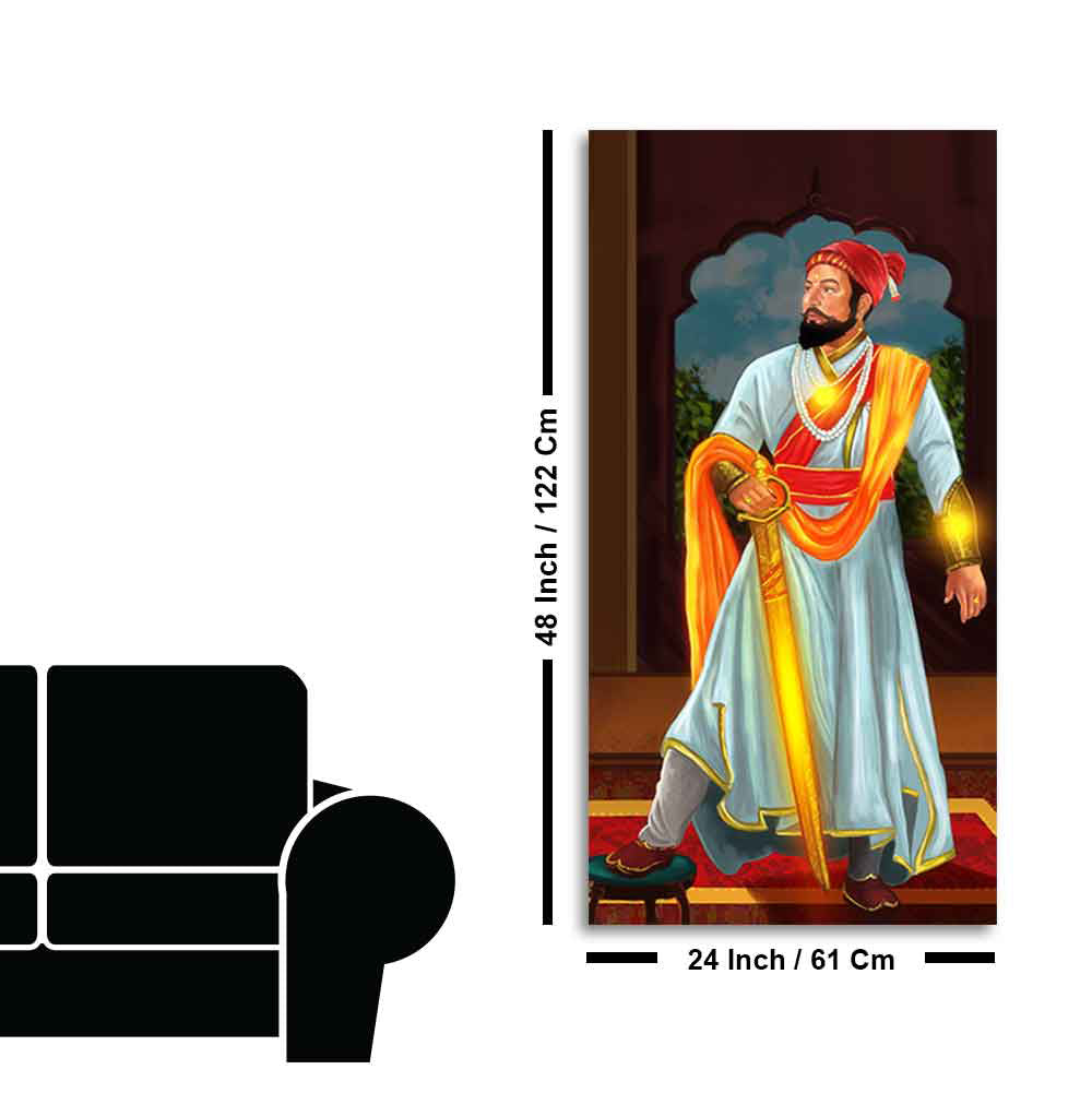 Chhatrapati Shivaji Maharaj Canvas Wall Painting