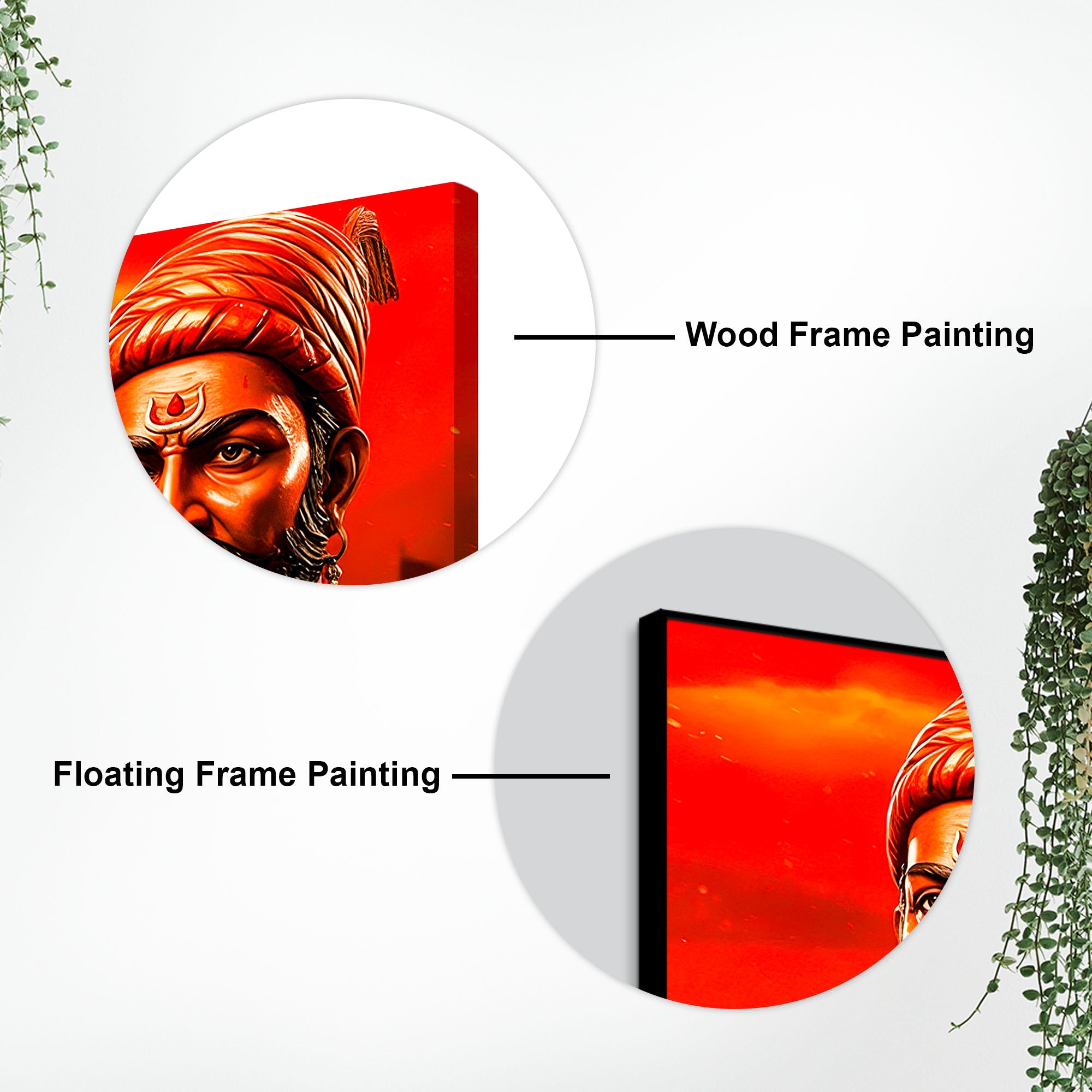 Chhatrapati Shivaji Maharaj Fierce Red Portrait Wall Painting