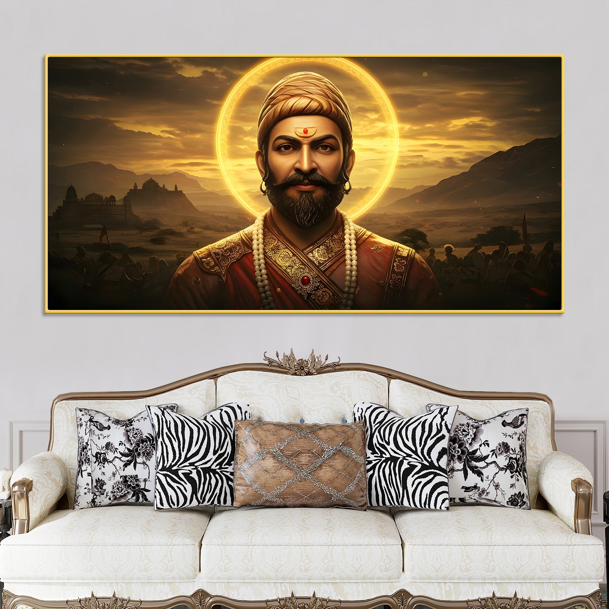 Chhatrapati Shivaji Maharaj Luxury Wall Painting
