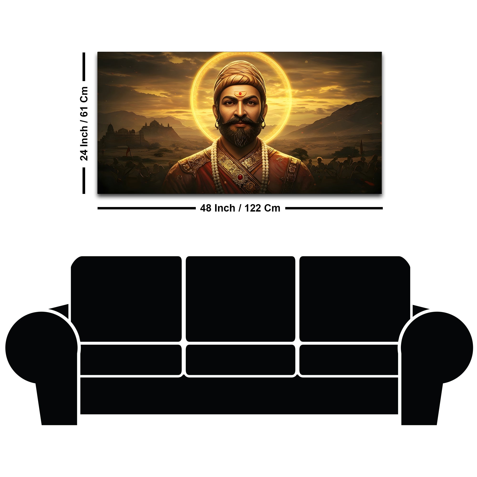 Chhatrapati Shivaji Maharaj Luxury Wall Painting