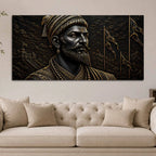Chhatrapati Shivaji Maharaj Royal Black & Gold Metallic Look 3D Canvas Wall Painting