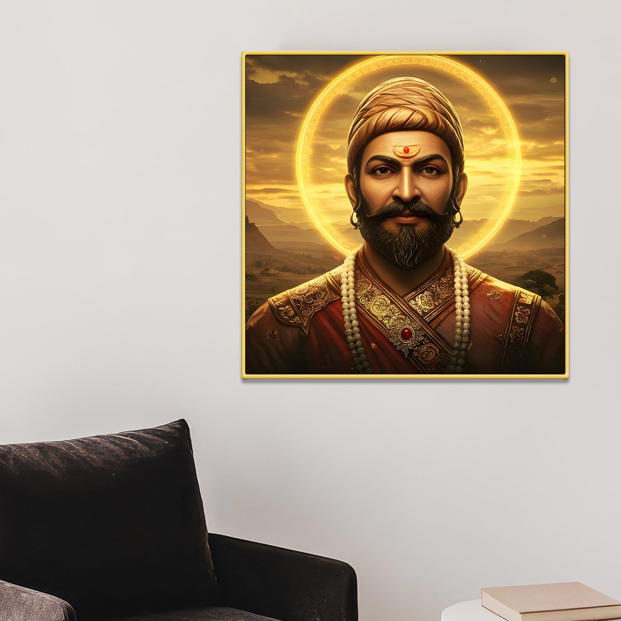 Chhatrapati Shivaji Maharaj Royal Portrait Wall Painting