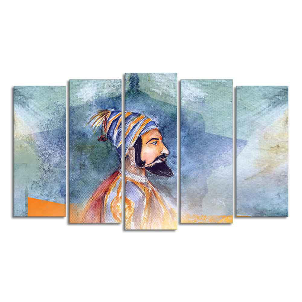 Chhatrapati Shivaji Maharaj Wall Painting Set Five Pieces