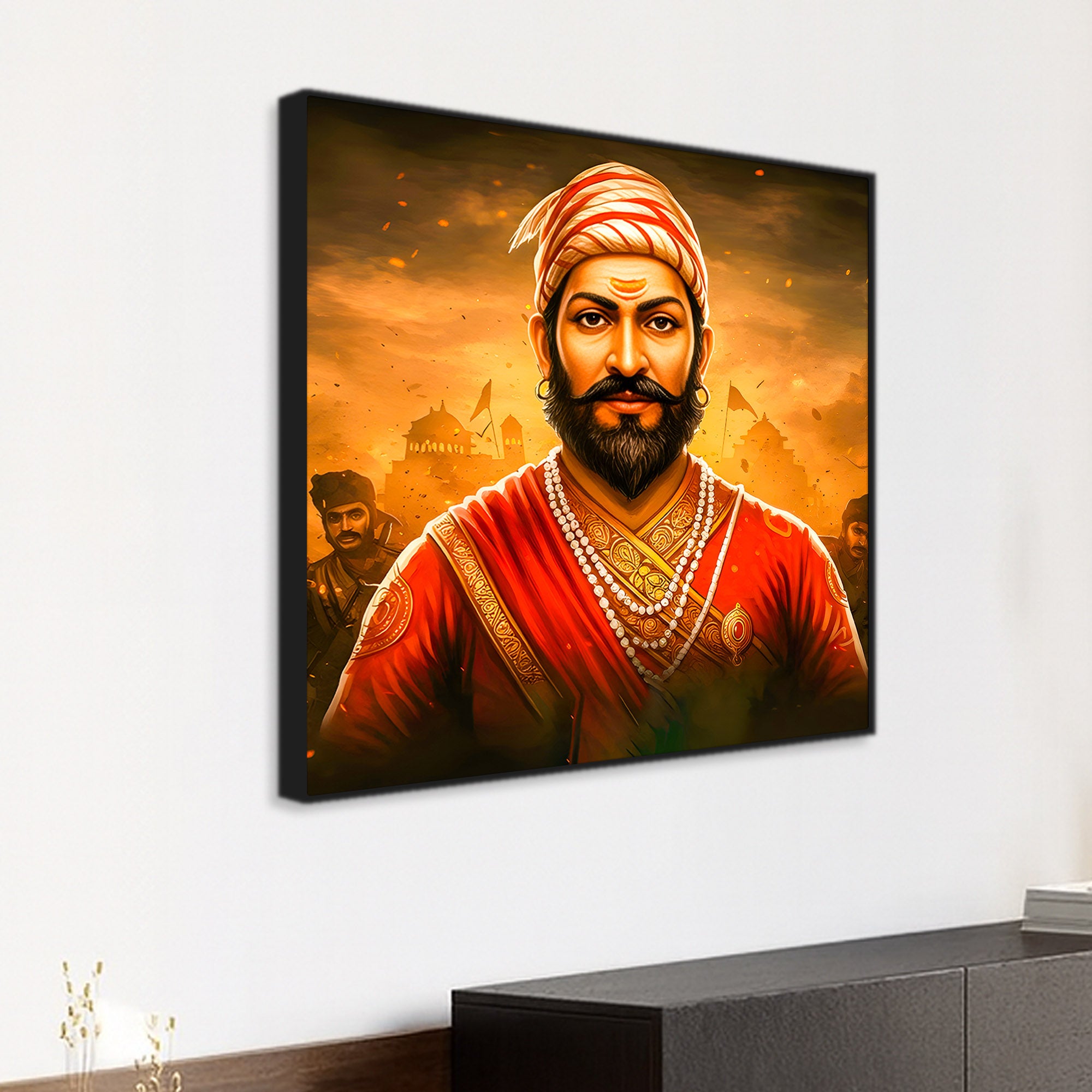 Chhatrapati Shivaji Maharaj Warrior Portrait Wall Painting