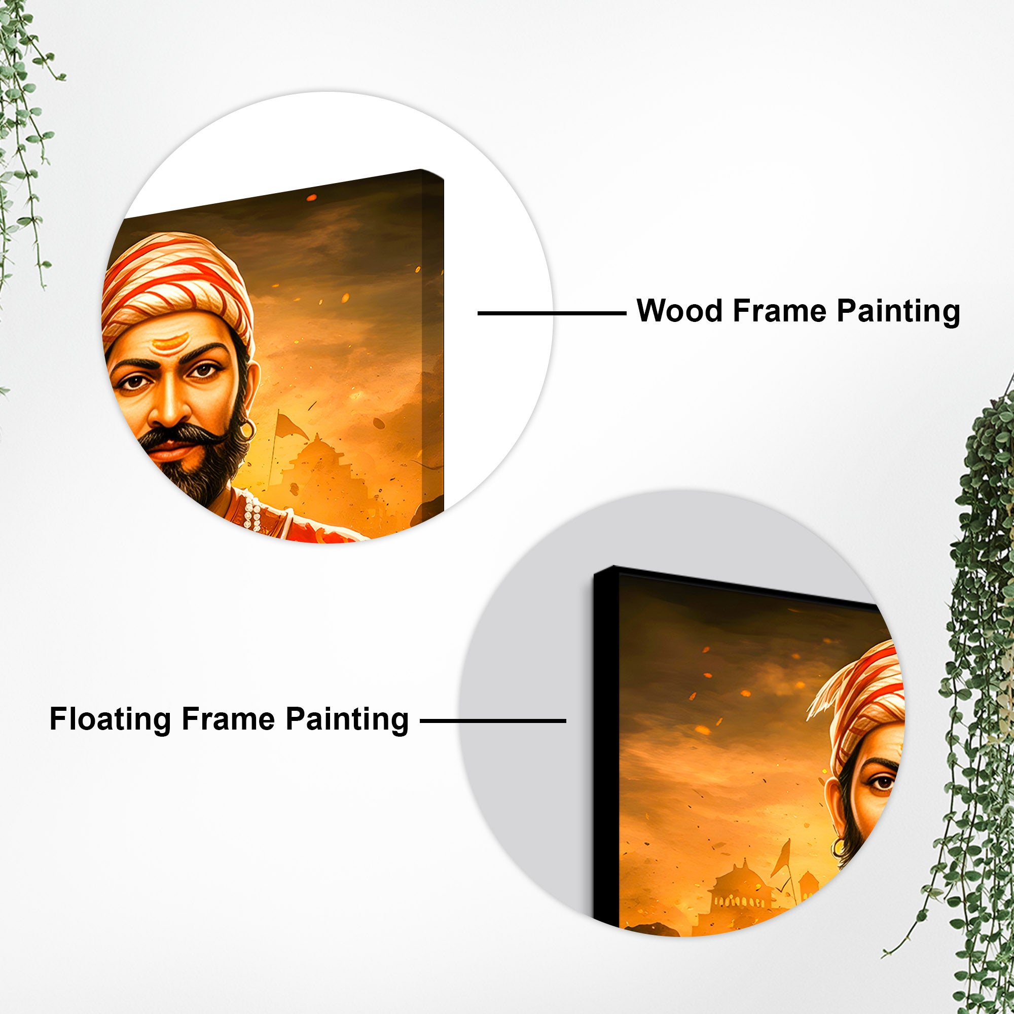 Chhatrapati Shivaji Maharaj Warrior Portrait Wall Painting