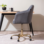 Chic Grey Accent Chair with Tufted Design