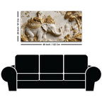 Child Riding Royal Elephant 3D Canvas Wall Painting