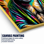 Chimp The Boss Cotton Canvas Wall Painting