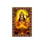 Chiranjivi Hanuman Immortal One Floral Border Vertical Wall Painting