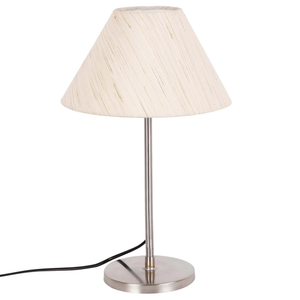 Circular Shaped Traditional Table Lamp with Silver Finish Base