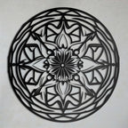 Circular Stripes Mandala Pattern Metal Art Wall Decor