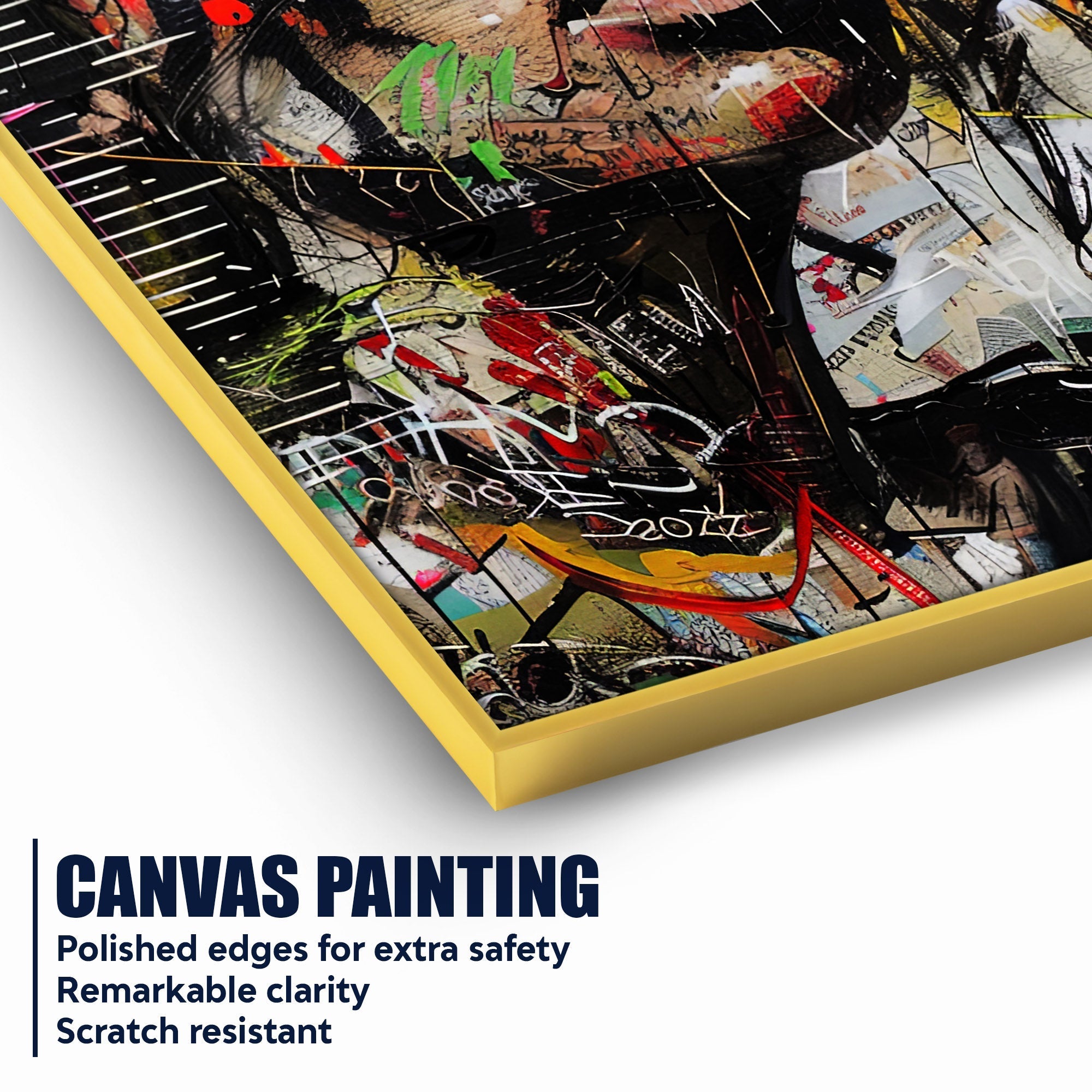 City Muse Street Queen Cotton Canvas Wall Painting