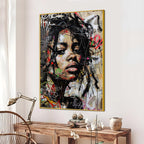 City Muse Street Queen Cotton Canvas Wall Painting