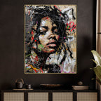 City Muse Street Queen Cotton Canvas Wall Painting