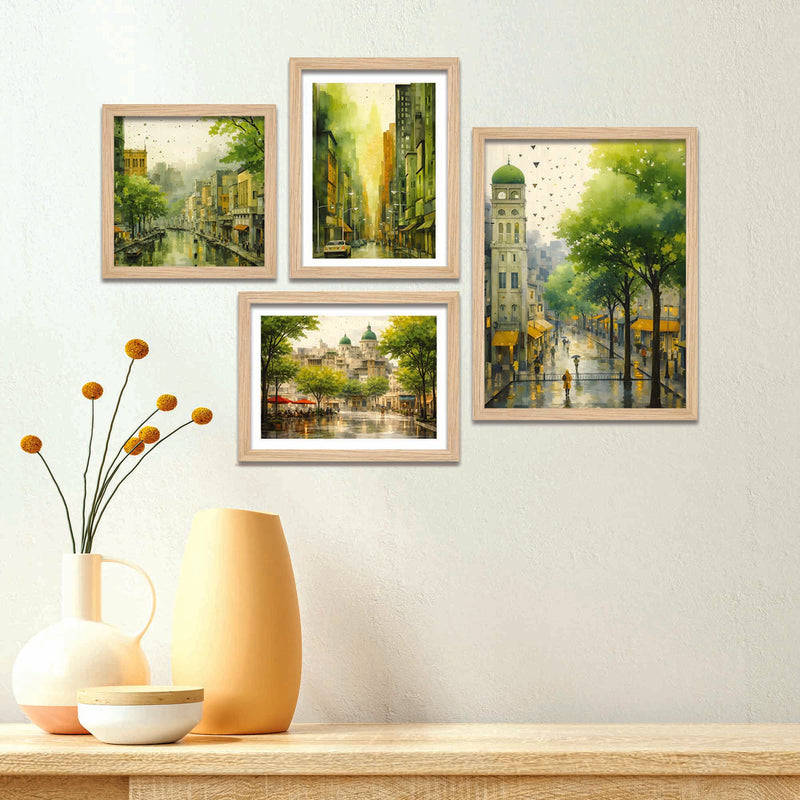 city-nature-wall-frame-set-of-four