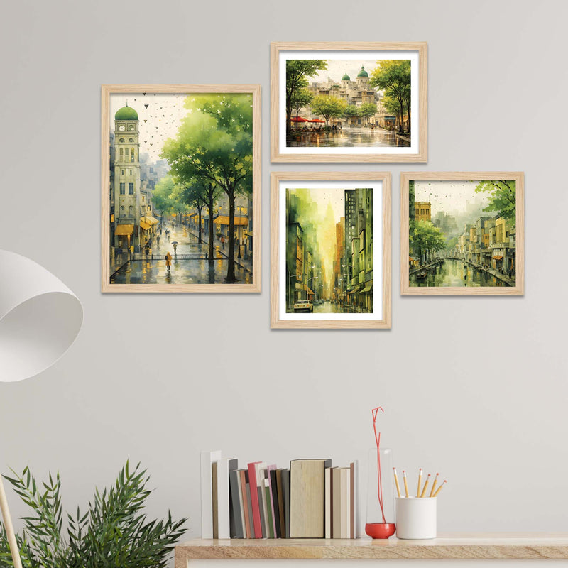 City & Nature Wall Frame Set of Four
