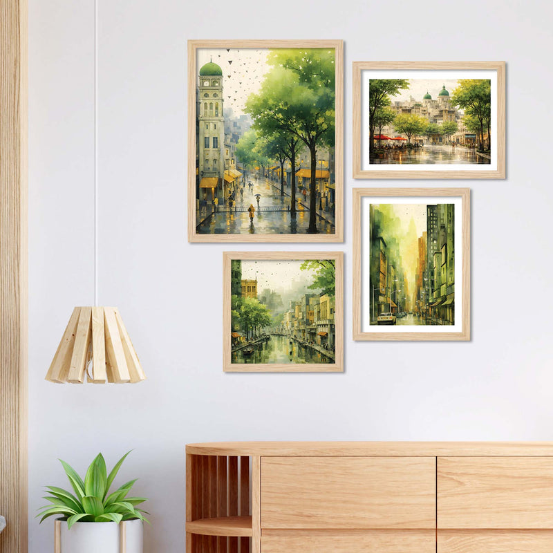 City & Nature Wall Frame Set of Four