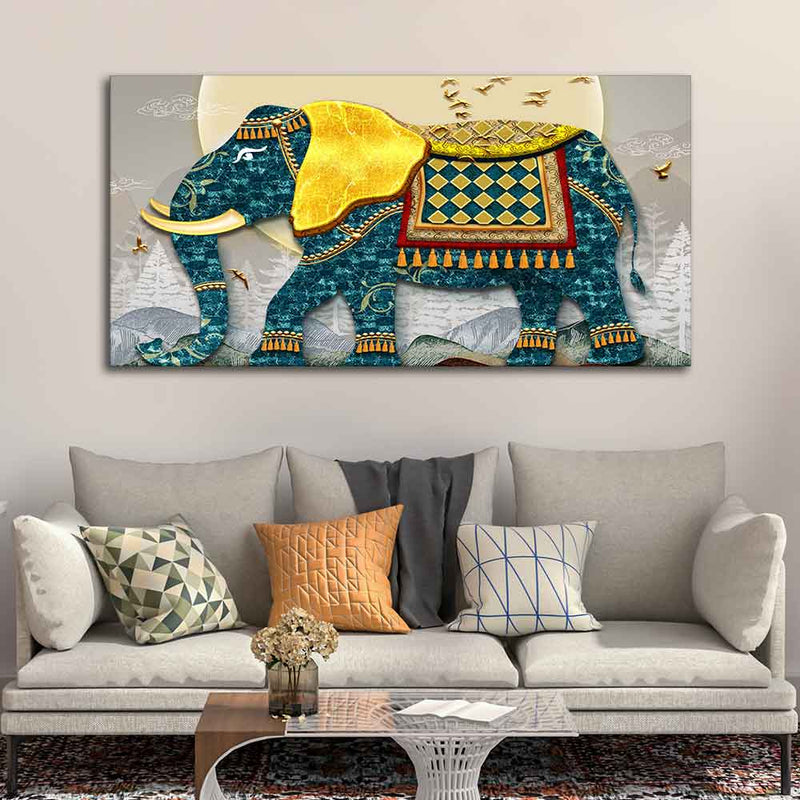 Elephant Wall Painting