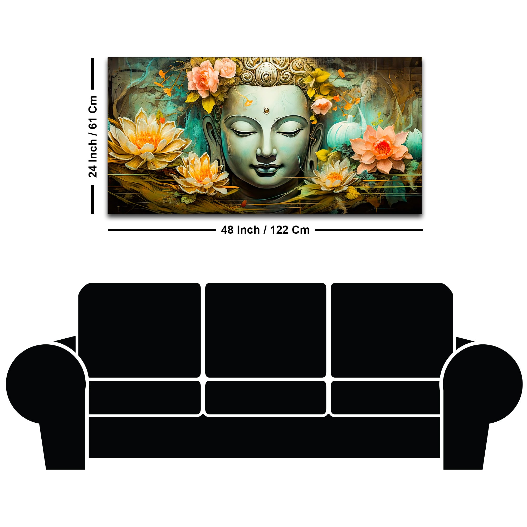 Classic Buddha Painting for Home Wall Décor