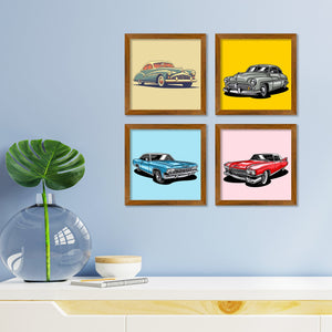 Classic Car Art Gallery Wall Frame Set of Four