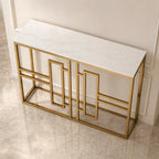 classic-console-table-with-white-marble-in-golden-metal-finish