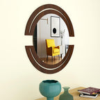 Classic Design Mirror with Walnut Finish