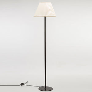 Classic Floor Lamp with Pleated fabric In Off White Color