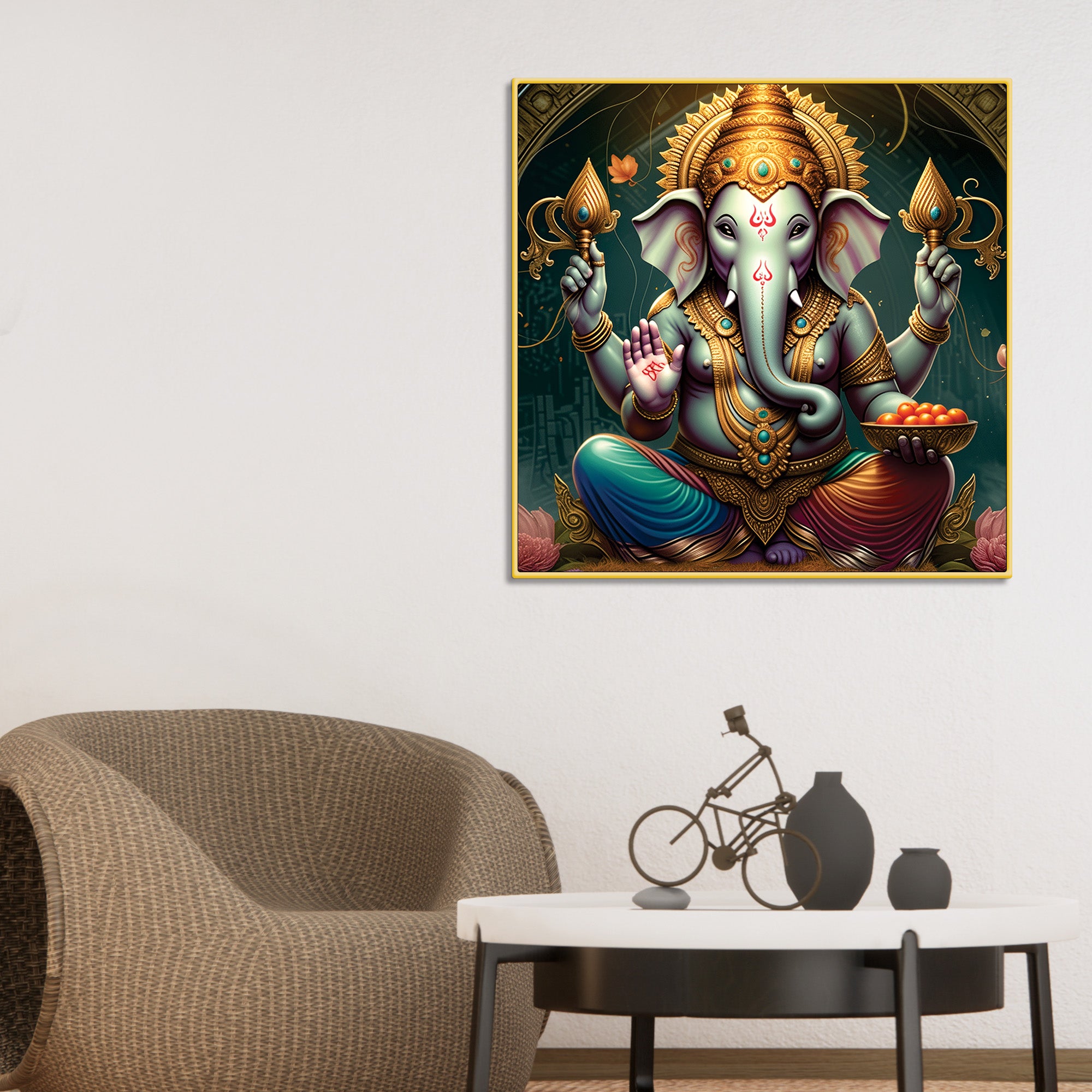 Classic Ganesha Wall Canvas Painting