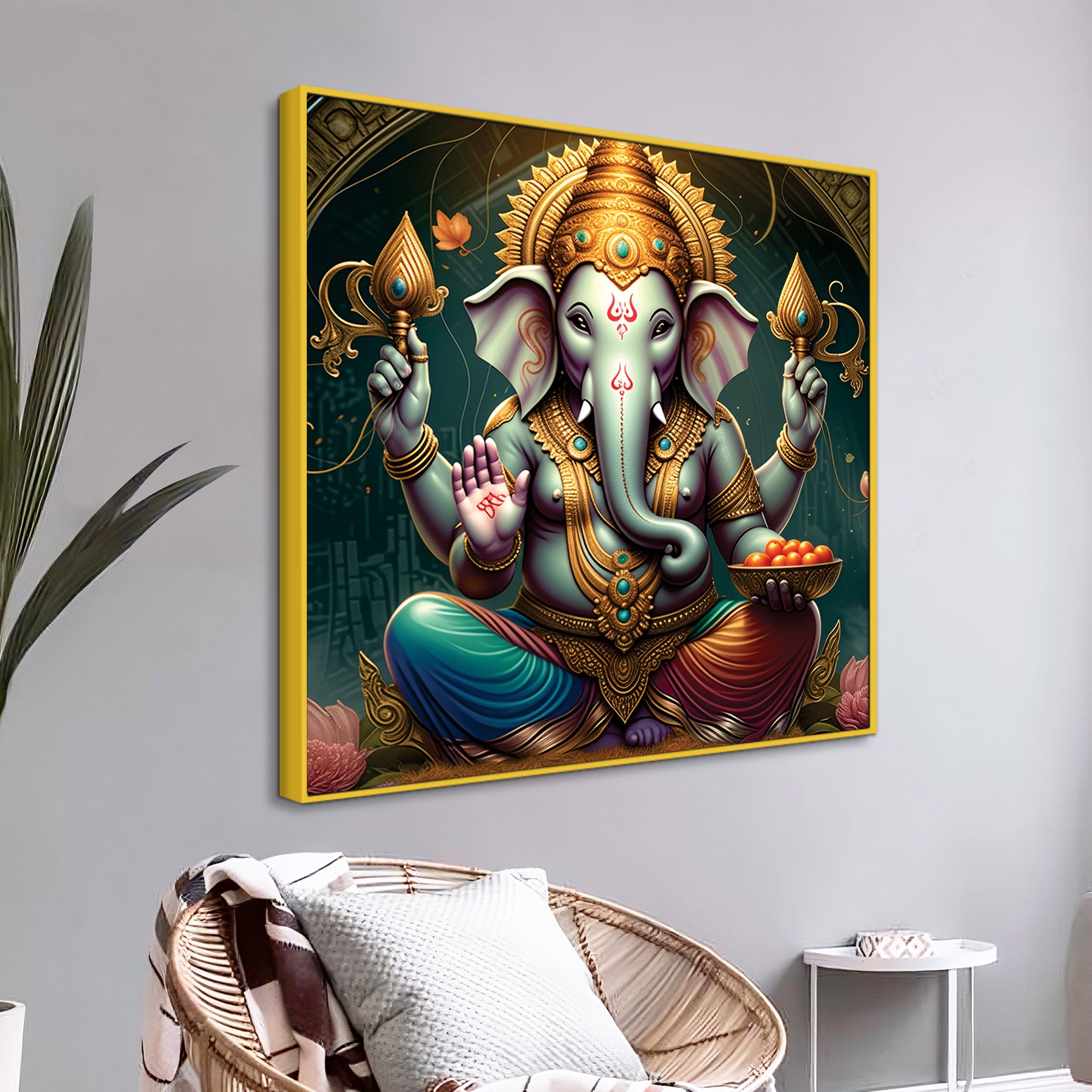Classic Ganesha Wall Canvas Painting