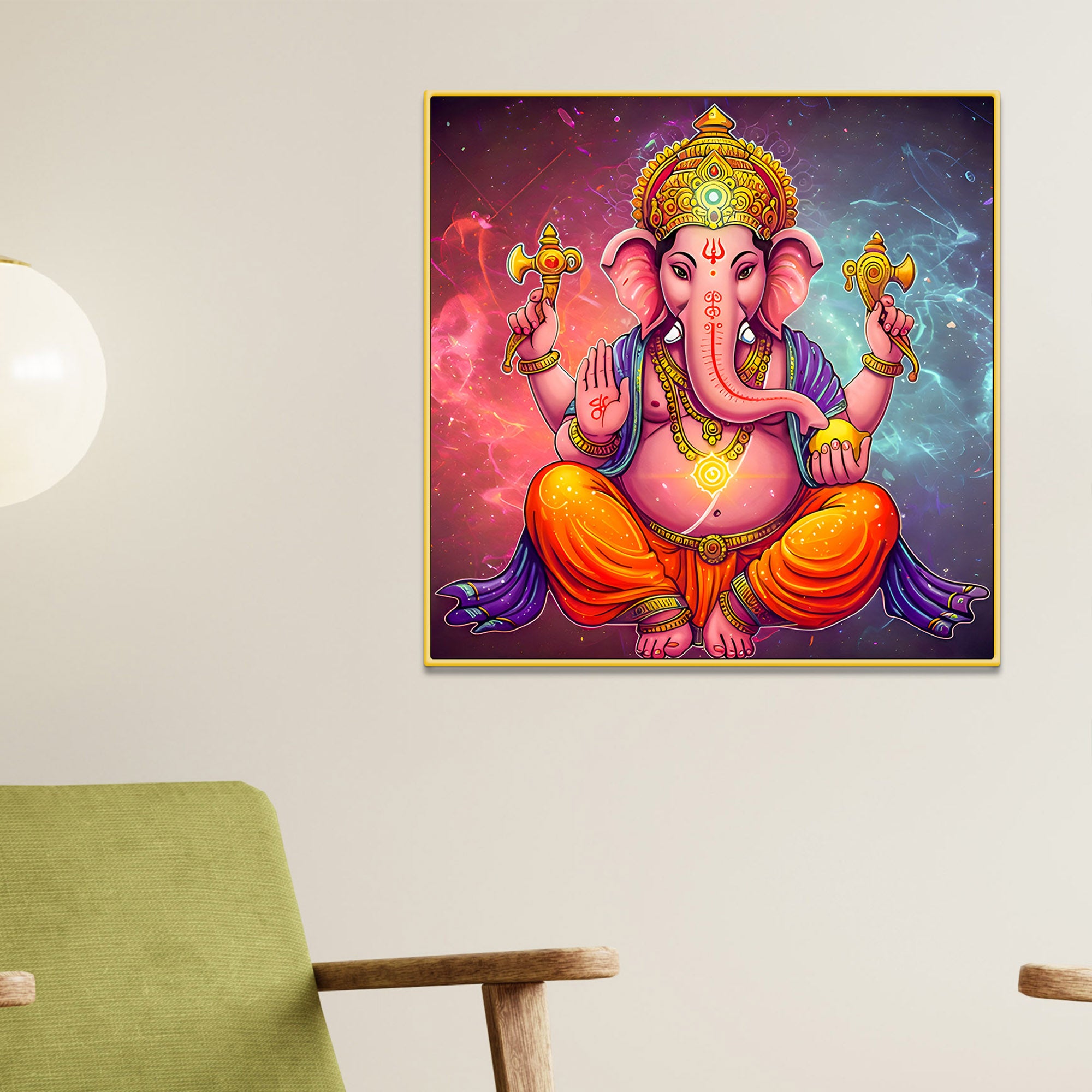 Classic Ganpati Bappa Painting for Living Room Decor