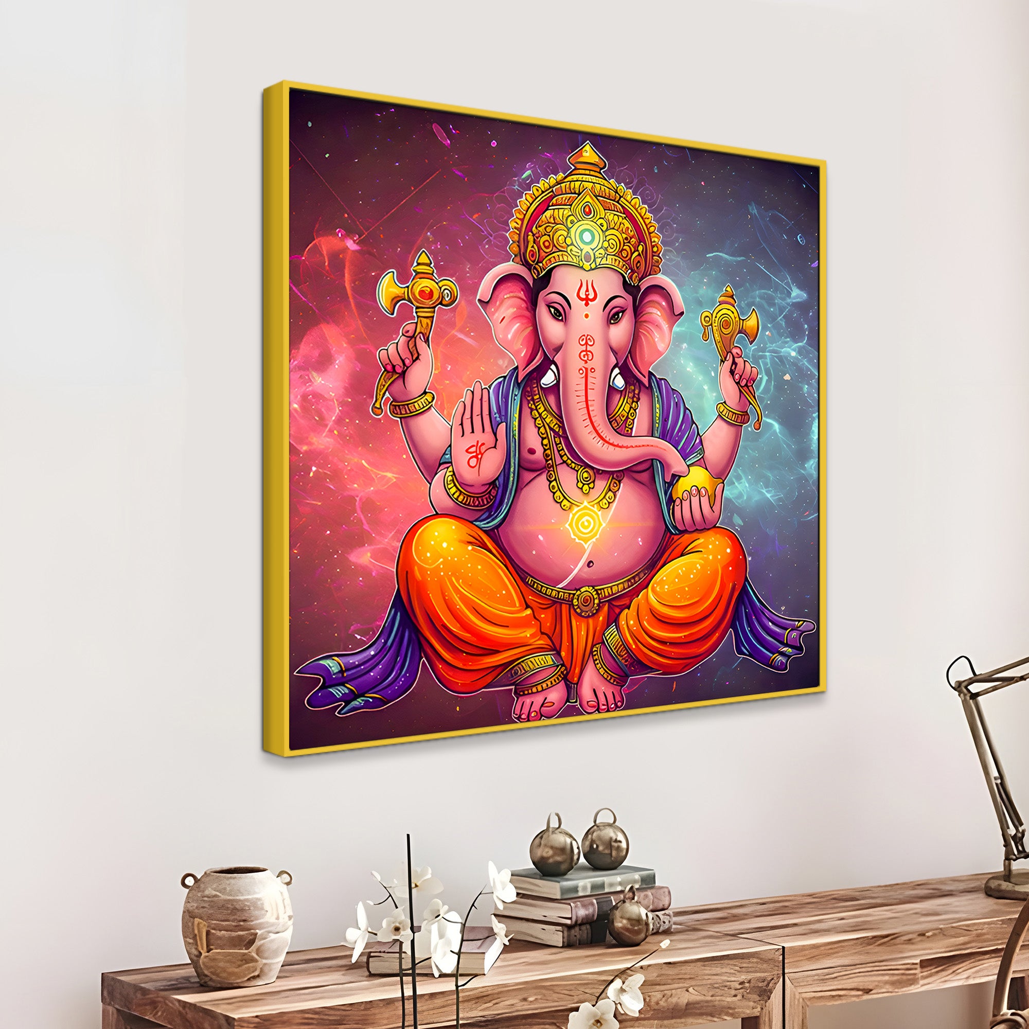 Classic Ganpati Bappa Painting for Living Room Decor